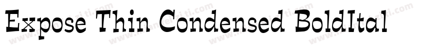 Expose Thin Condensed BoldItalic字体转换